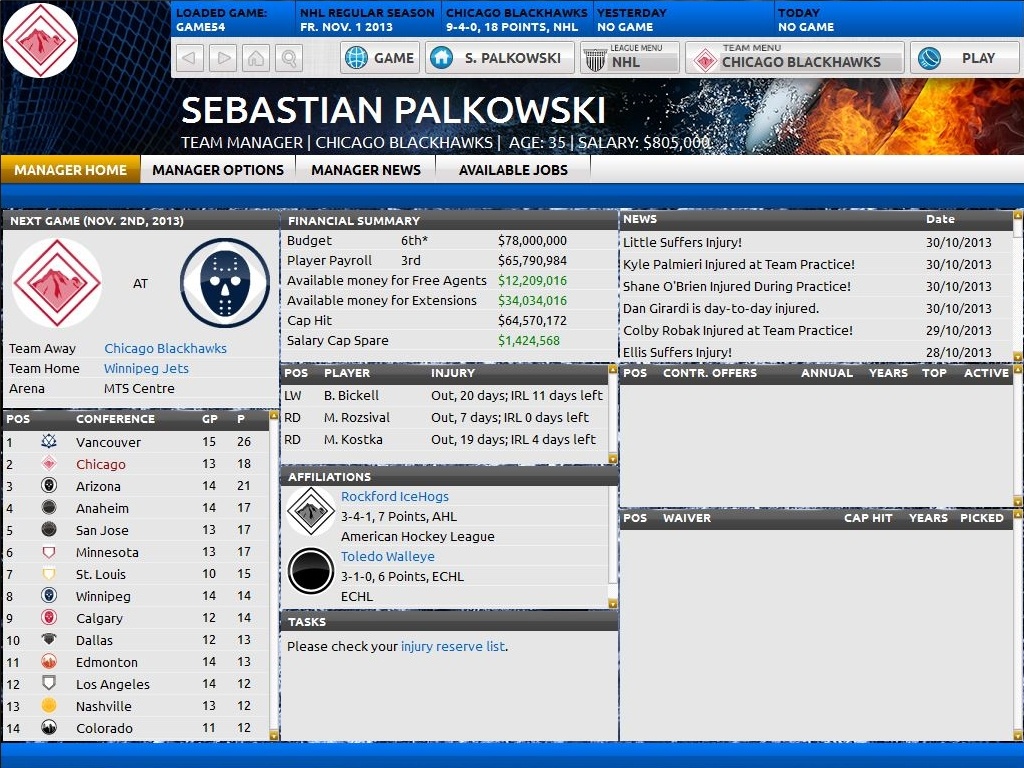 Manager Screen