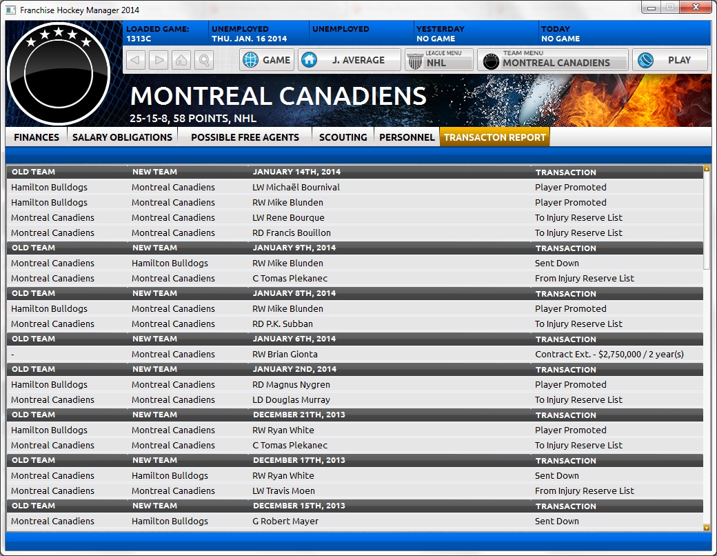 Transactions Summary