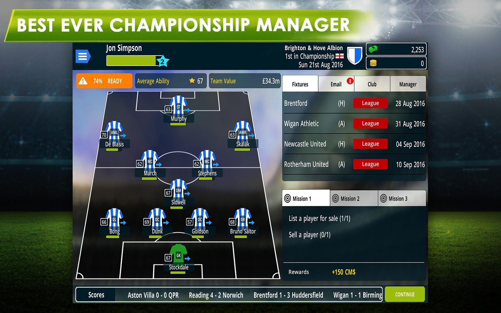 Championship Manager 17 (Android, iPhone, iPad iOS)