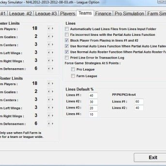 SimonT Hockey Simulator (STHS)