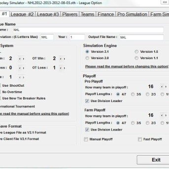 SimonT Hockey Simulator (STHS)