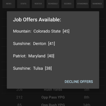 College Football Coach: Career Edition