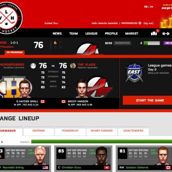 Virtual League of Hockey