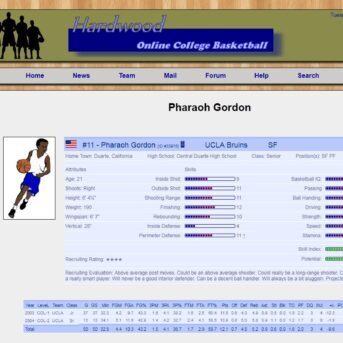 Hardwood Online College Basketball