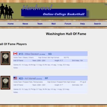Hardwood Online College Basketball