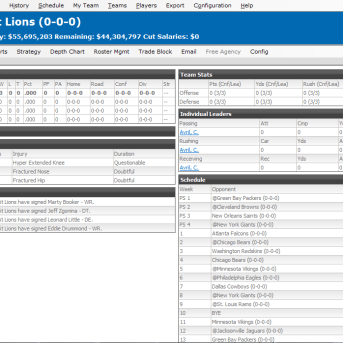 Pro Football Simulator (PFS)