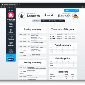 Game Plan Hockey Manager