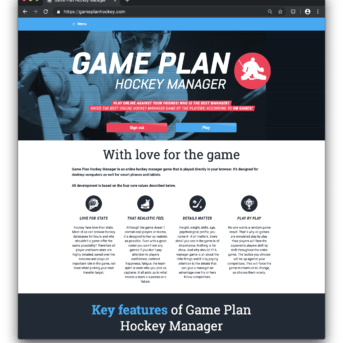 Game Plan Hockey Manager