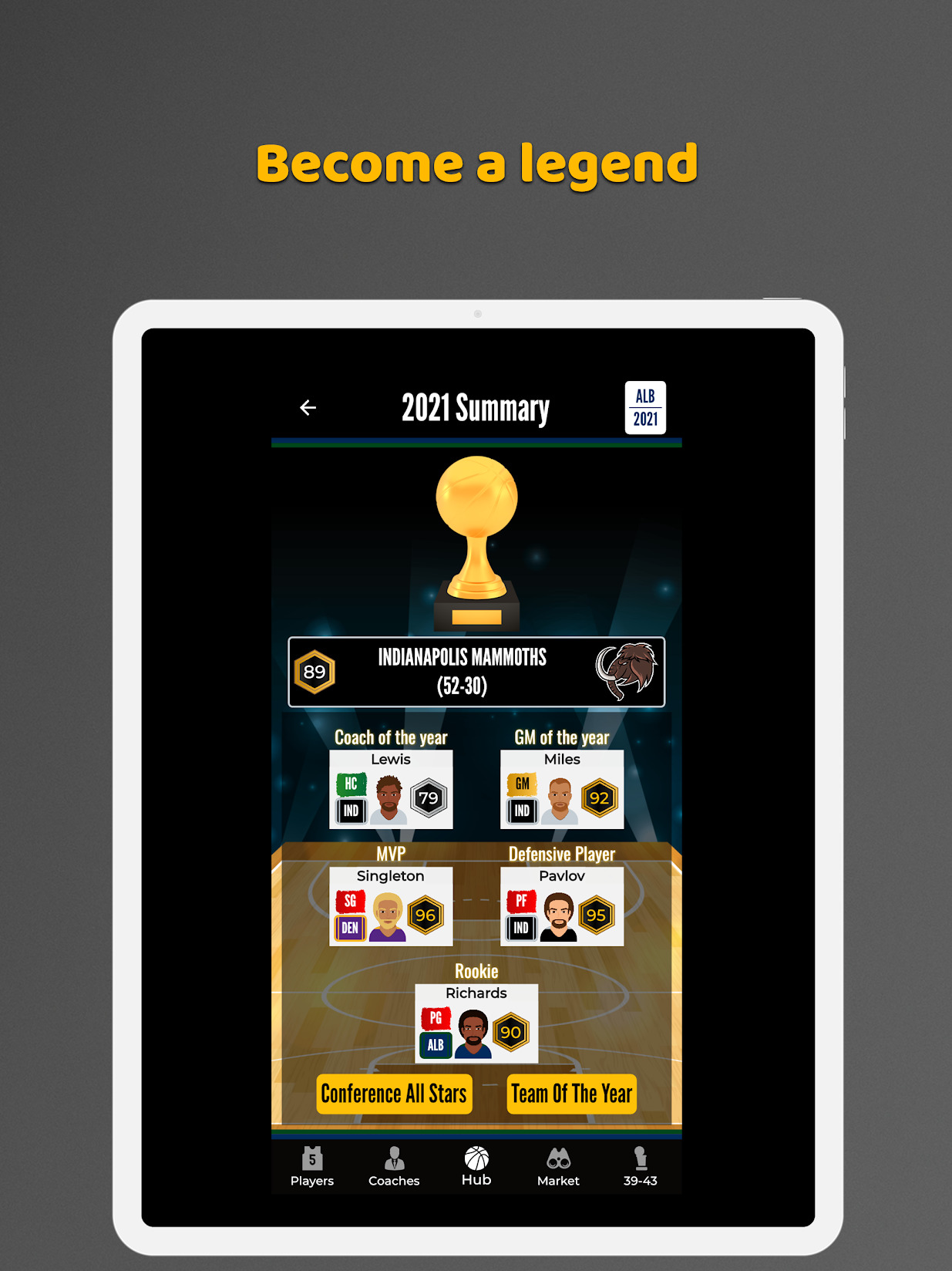 Ultimate Basketball GM (Android, iPhone, iPad iOS)